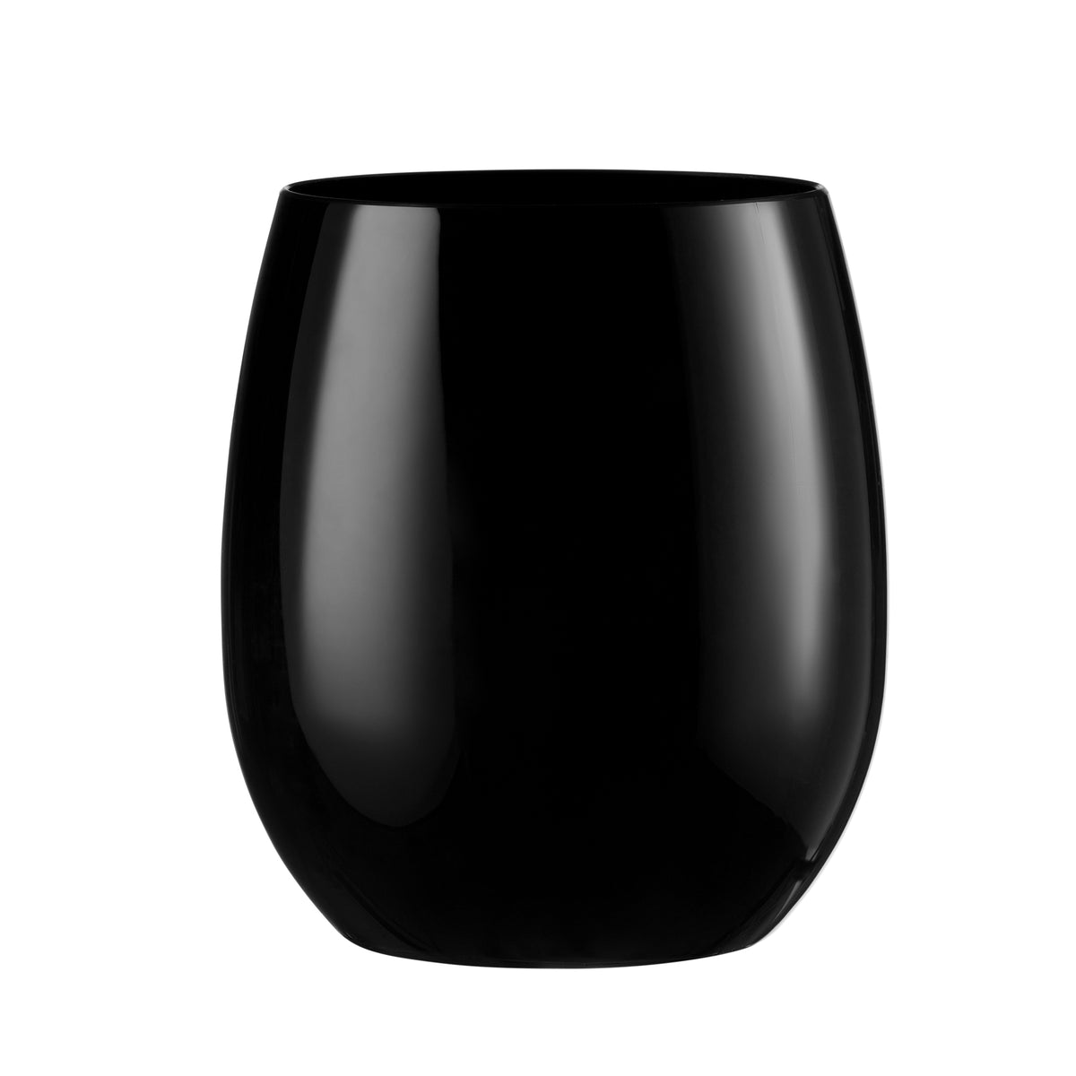 Black Stemless Wine Glasses - 2 Pack