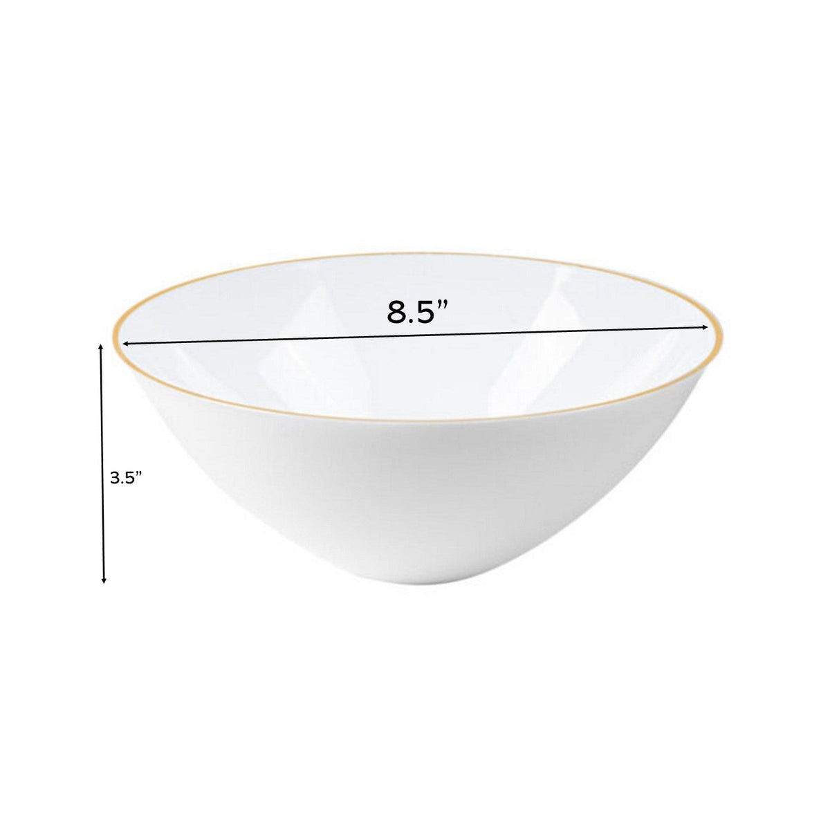 White Plastic Cone Shaped Salad Bowl - 5 Pack – Posh Setting