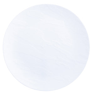 10 inch White Round Plastic Dinner Plate - Mahogany - Posh Setting