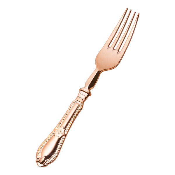 Disposable Shiny Metallic Rose Gold Fork