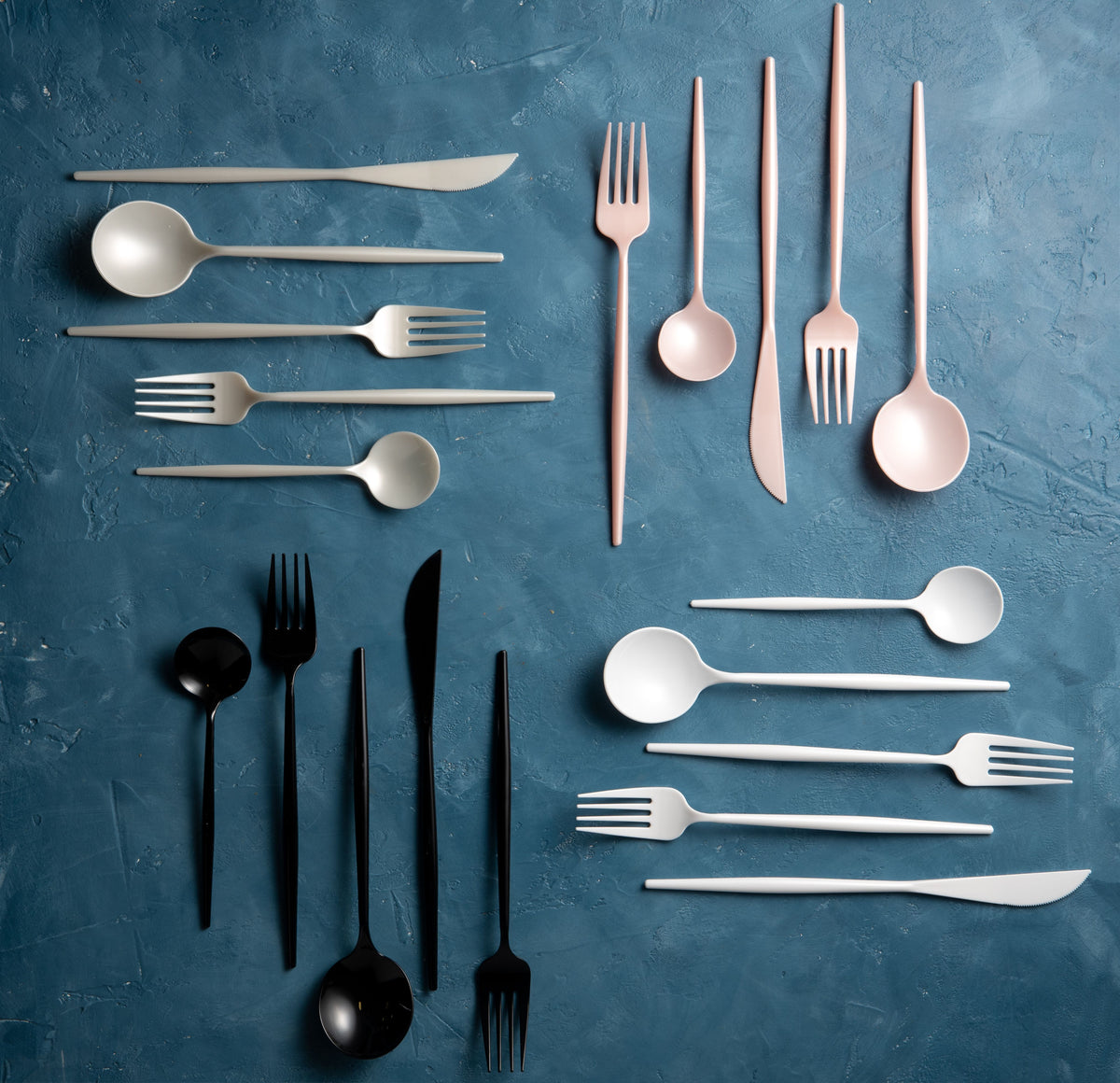 Noble Collection Black Flatware Set 240 Pieces