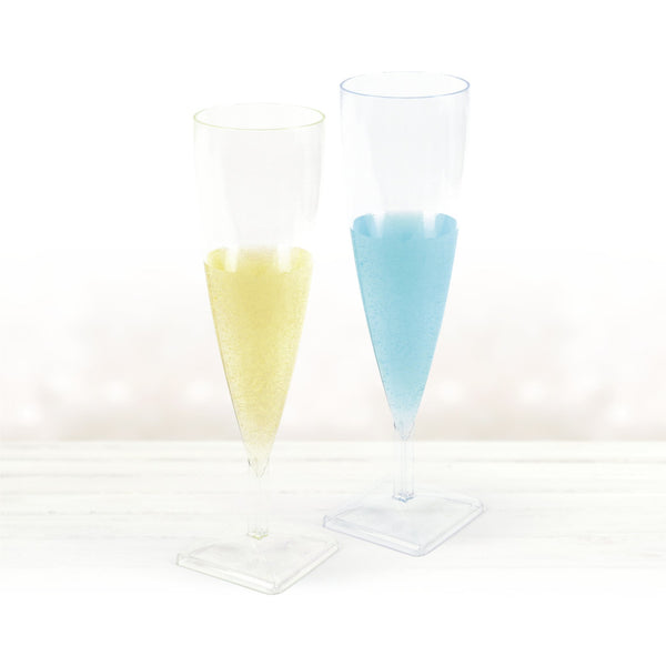 5 oz. Clear Plastic Champagne Flute 12 Count - Posh Setting