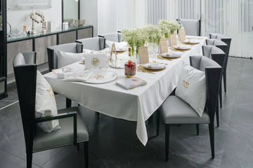 pesach seder tablescape styled with layered disposable dinnerware and coordinated serveware collaboration with waterdale collection