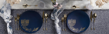 How to Create a Beautiful Chanukah Tablescape and Host a Warm, Festive Celebration