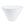 White Plastic Cone Shaped Salad Bowl - 5 Pack