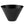 Black Plastic Cone Shaped Salad Bowl - 5 Pack