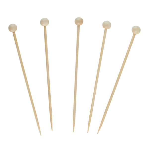 4.7 Inch Bamboo Ball Picks - 100 Count