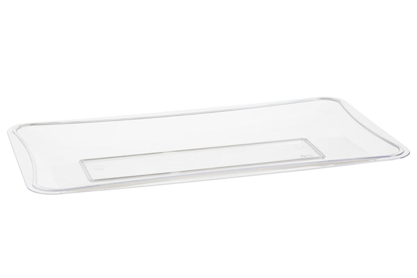 8 X 14 Inch Rectangle Clear Plastic Serving Tray 5 PACK