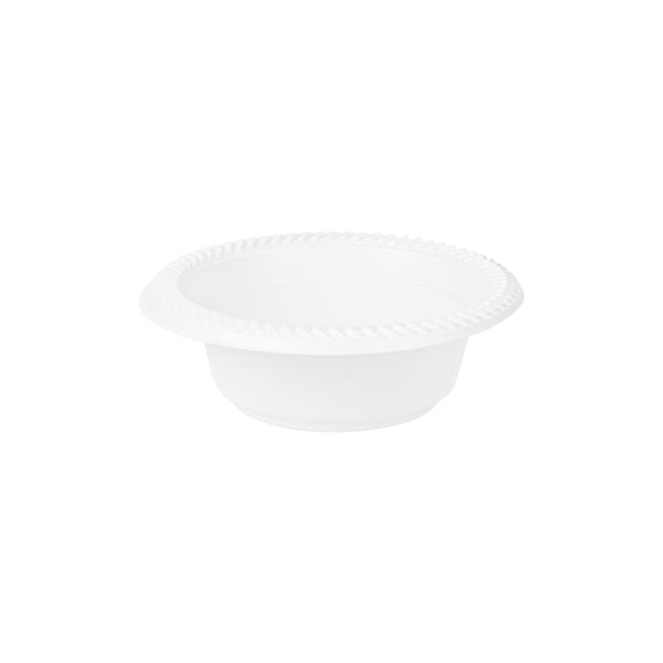 5 oz. White Round Plastic Dessert Bowl 100 Pack - Classico