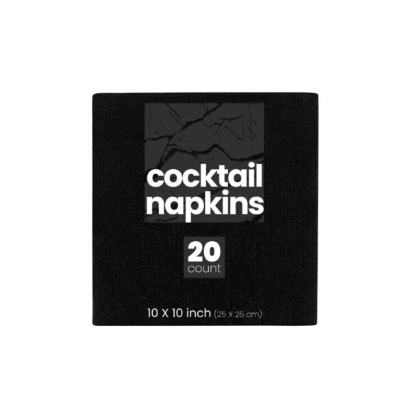 Disposable Paper Napkins 20 Pack - Black