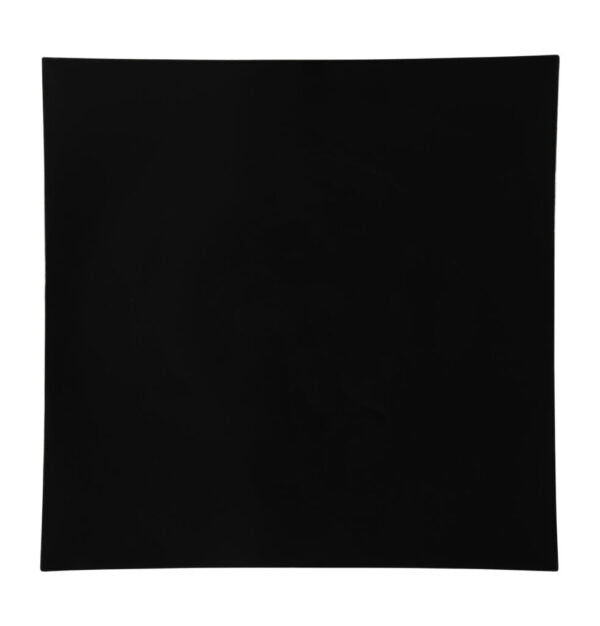 Black Flat 13″ Square Plastic Charger Plate - 4 Count