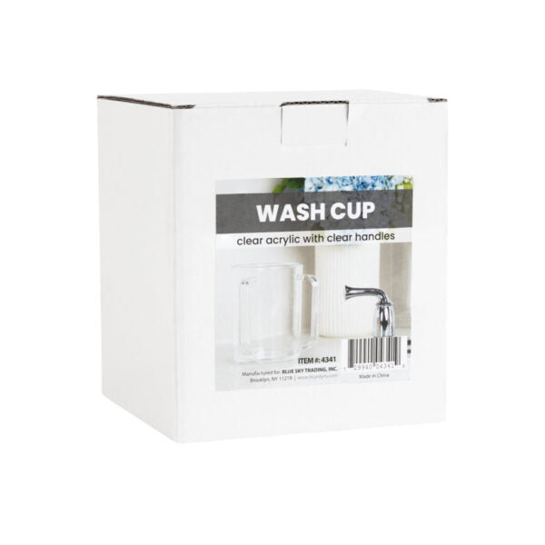 Acrylic Wash Cup Clear Handle