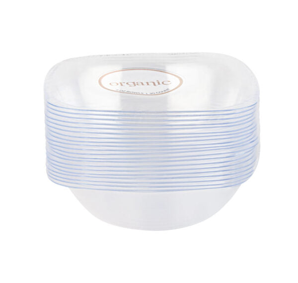 Clear 6 oz. Plastic Dessert Bowls 20 Pack - Organic