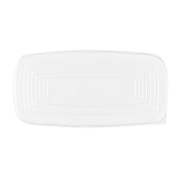 Black and Gold Organic Rectangular Plastic Salad Bowl - 1 Count