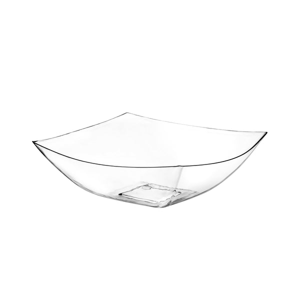 Square Fancy Clear Serving Bowl - 4 pack