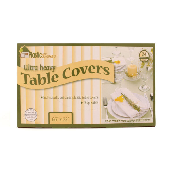 Clear Ultra Heavy Duty Tablecloths 66×72 – 24ct