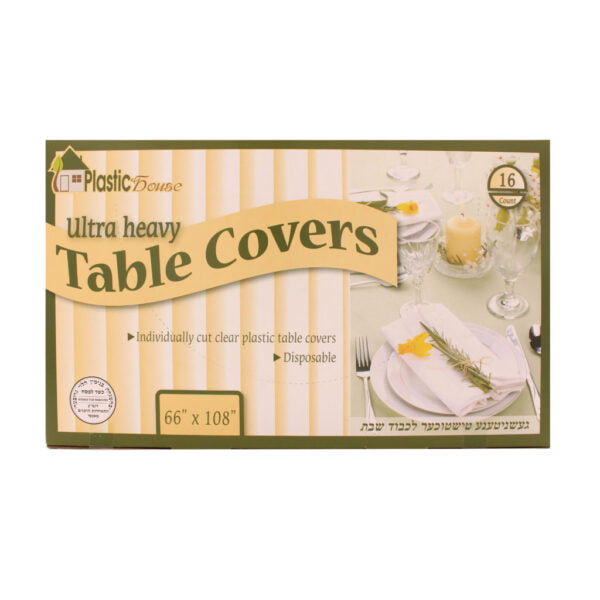 Clear Ultra Heavy Duty Tablecloths 66×108 – 16ct