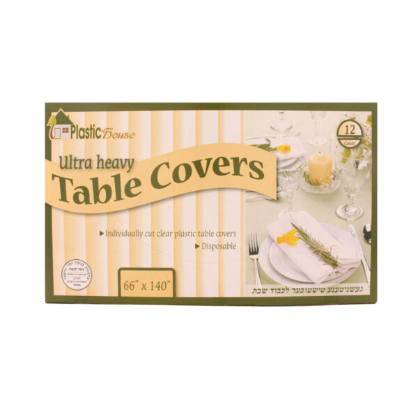 Clear Ultra Heavy Duty Tablecloths 66×140 – 12ct