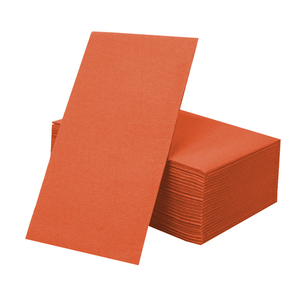 Linen Like Disposable Paper Buffet Napkins 50 Pack - Terracotta