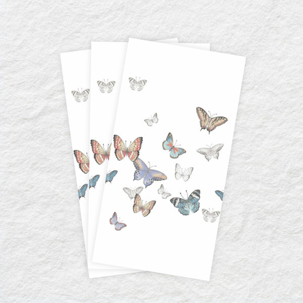 Disposable Linen-Like Paper Guest Towel 16 Pack - Butterflies