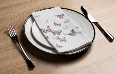 Disposable Linen-Like Paper Guest Towel 16 Pack - Butterflies