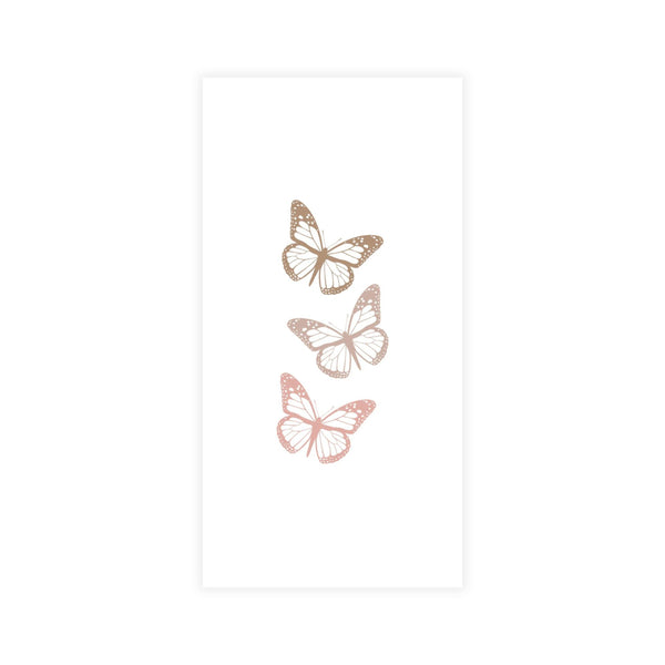 Disposable Linen-Like Paper Guest Towel 16 Pack - Butterfly Trio