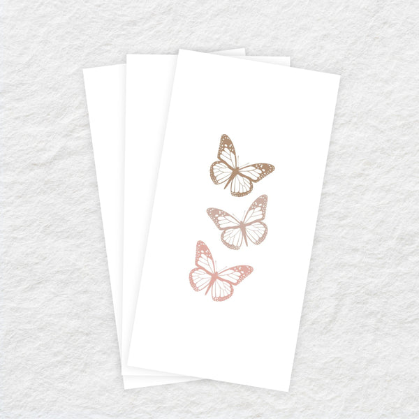 Disposable Linen-Like Paper Guest Towel 16 Pack - Butterfly Trio