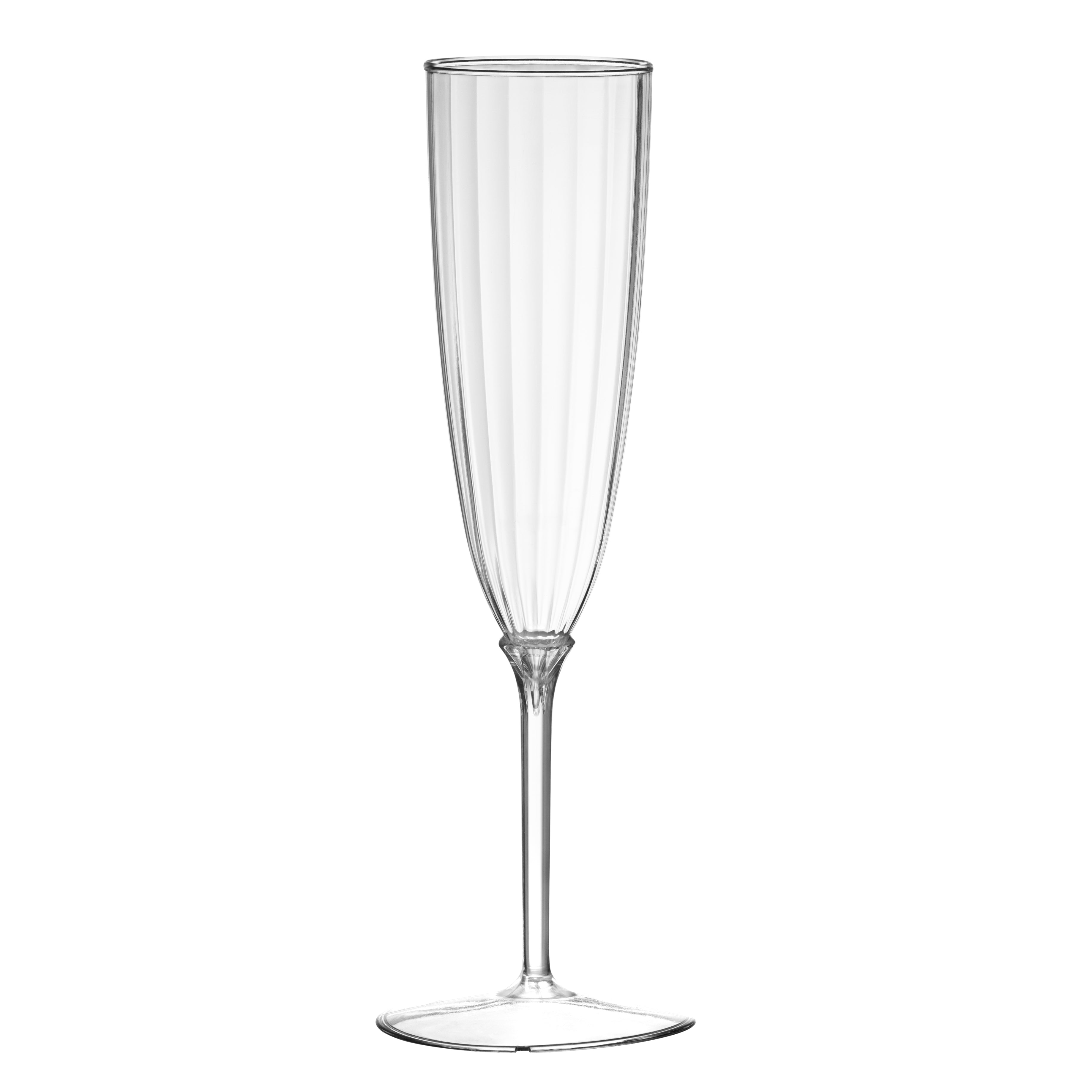 Decorline Clear Glitter Champagne Cup - 6 oz. (8 Count) - Elegant Party Goblets for Celebrations and Events
