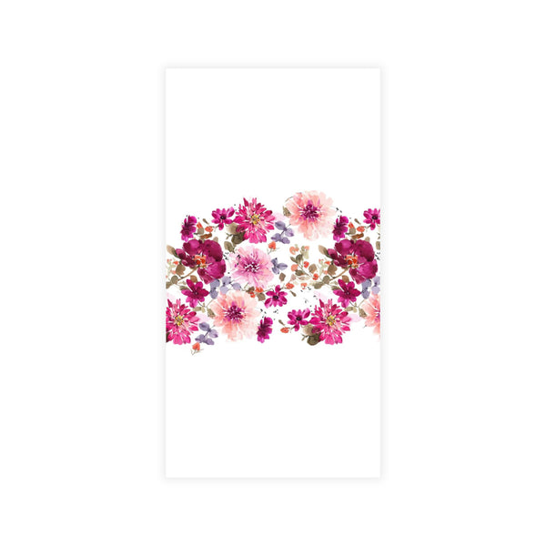 Disposable Linen-Like Paper Guest Towel 16 Pack - Fuchsia Dahlias