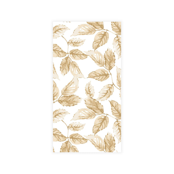 Disposable Linen-Like Paper Guest Towel 16 Pack - Gilded Leaves