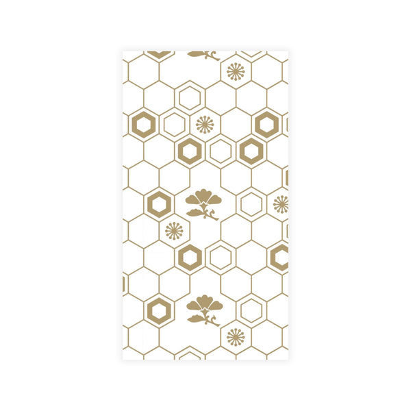 Disposable Linen-Like Paper Guest Towel 16 Pack - Honeycomb Floral