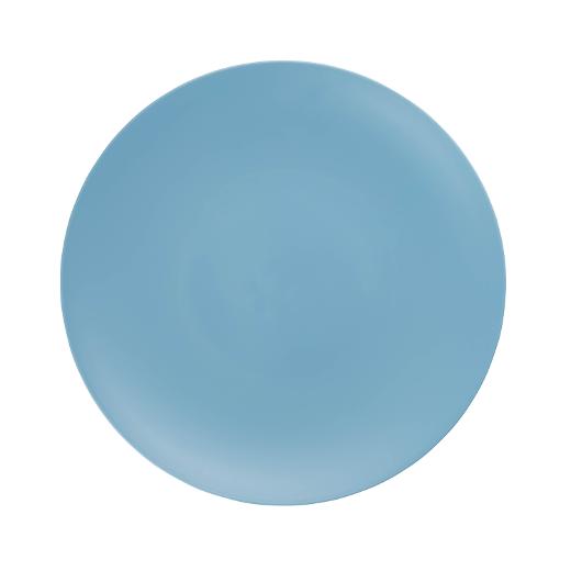 Blue and White Round Plastic Plates - Bella