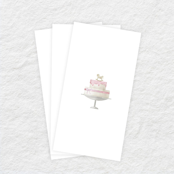 Disposable Linen-Like Paper Guest Towel 16 Pack - Pink Cake