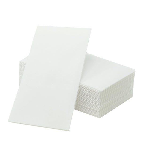 Linen Like Disposable Paper Buffet Napkins 50 Pack - White