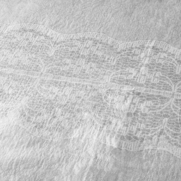 Plastic Tablecloth Print White/Silver 54″x108″