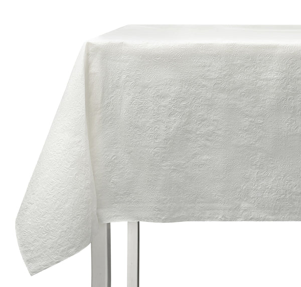 Plastic Tablecloth Embossed Cream 54″x108″