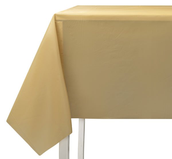 Plastic Tablecloth Gold 54″x108″