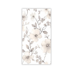Floral design paper guest towels on a white background