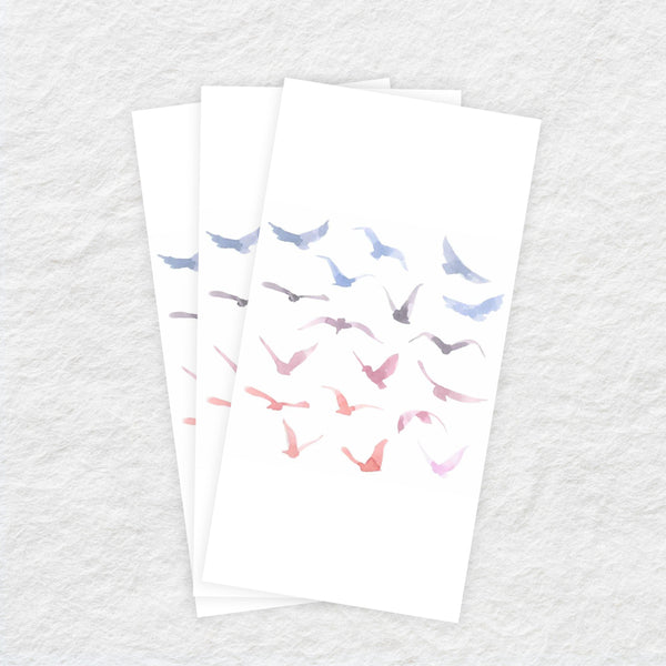 Disposable Linen-Like Paper Guest Towel 16 Pack - Watercolor Flock