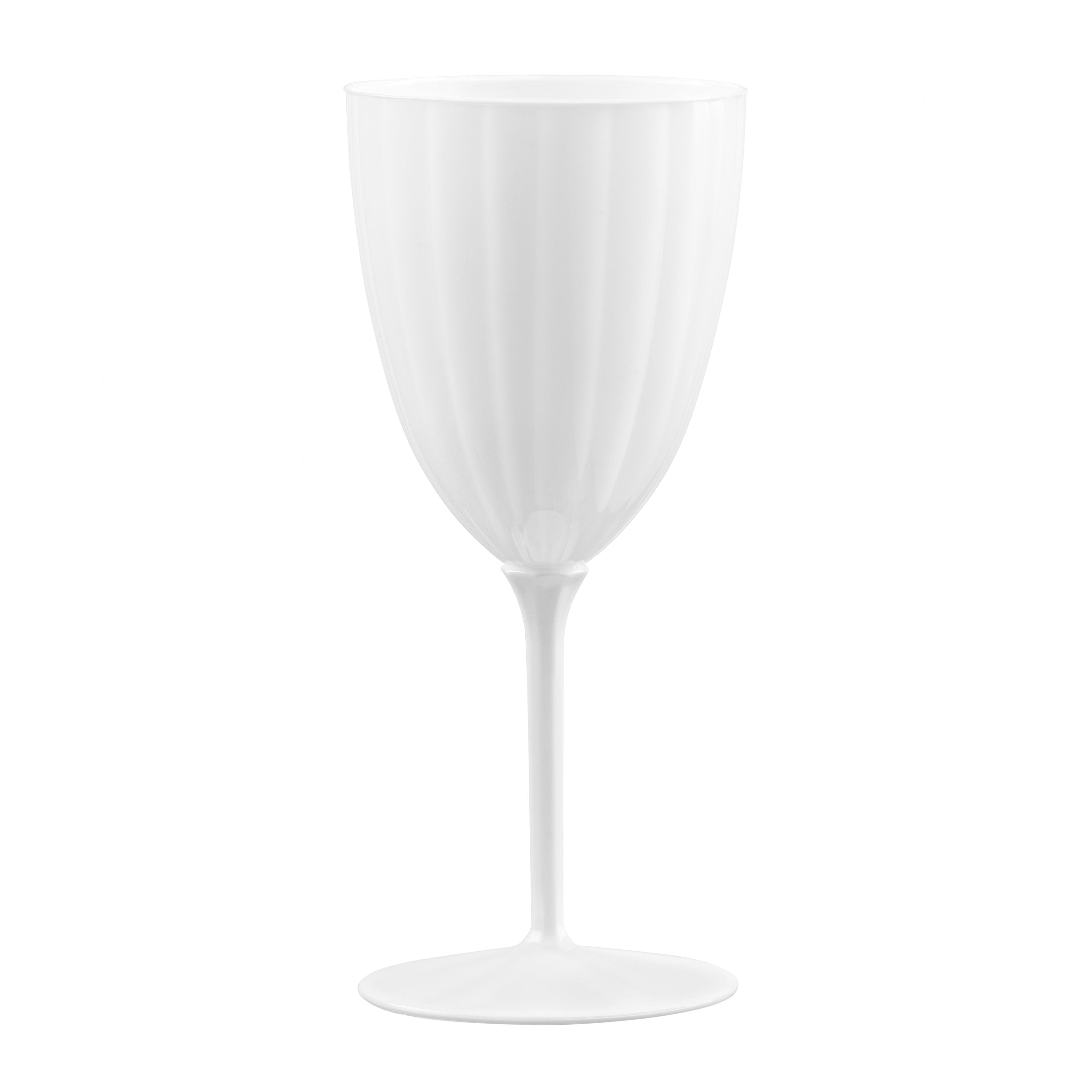 Silver Glitter Disposable Plastic Wine Glasses Goblet 7 oz