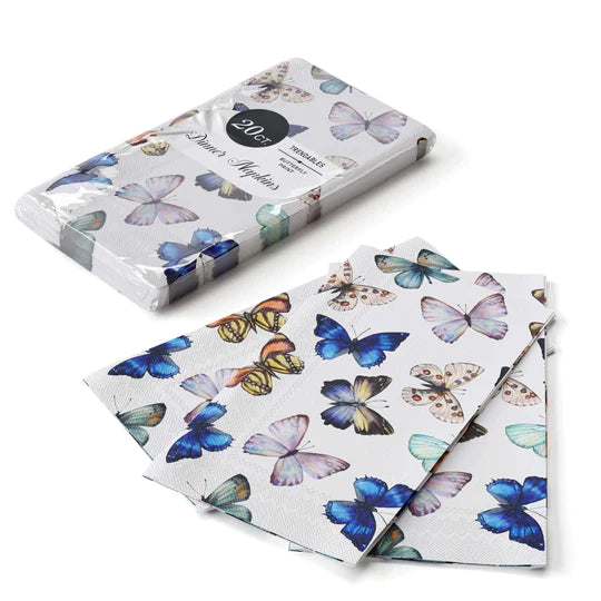 Disposable Paper Buffet Napkins 20 Pack - Butterfly