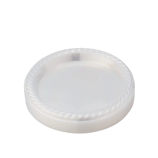 7 Inch Clear Round Plastic Salad Plate 40 Pack - Classico