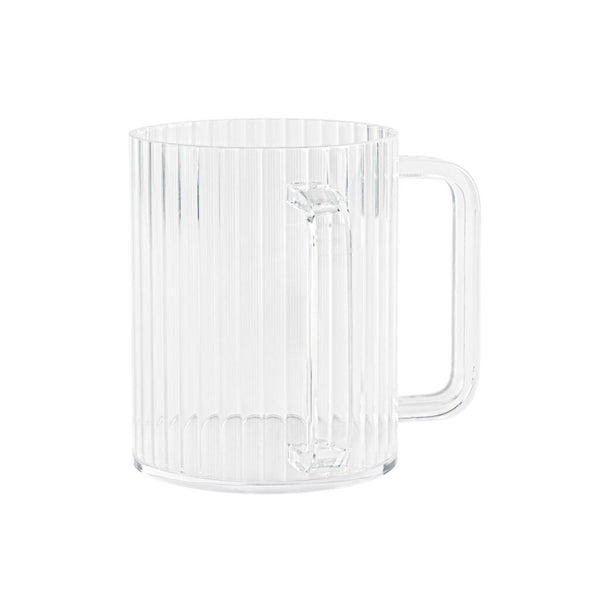 Acrylic Ribbed Wash Cup With Clear Handle