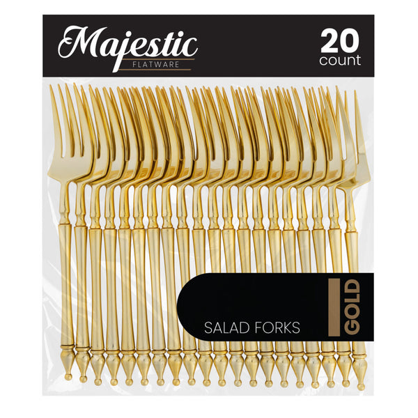 Majestic Collection Plastic Gold Flatware - 20 Count