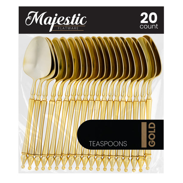 Majestic Collection Plastic Gold Flatware - 20 Count