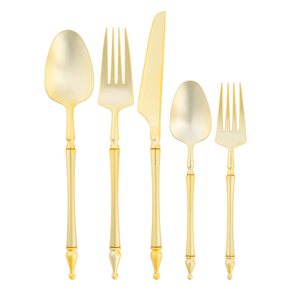 Majestic Collection Plastic Gold Flatware - 20 Count