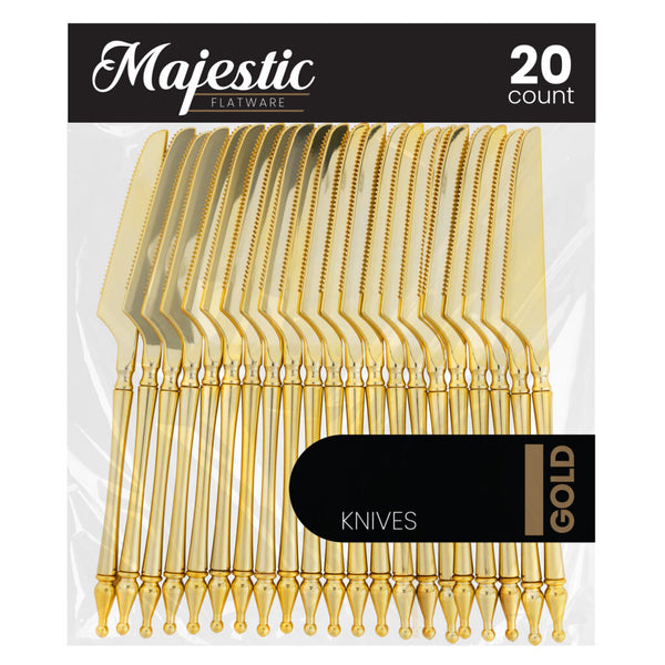 Majestic Collection Plastic Gold Flatware - 20 Count