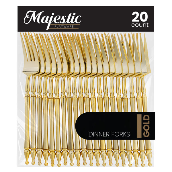 Majestic Collection Plastic Gold Flatware - 20 Count