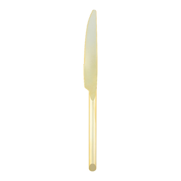 single gold plastic knife