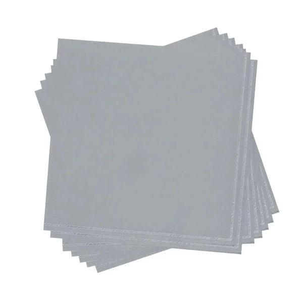 Grey and Silver Stripe Disposable Paper Cocktail Napkins - (20 Pack)